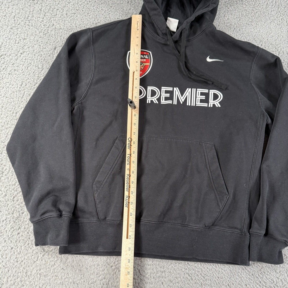 Arsenal Hoodie Mens Medium Black Soccer Pullover Nike 2021 Football Sweatshirt‎ - Picture 8 of 15